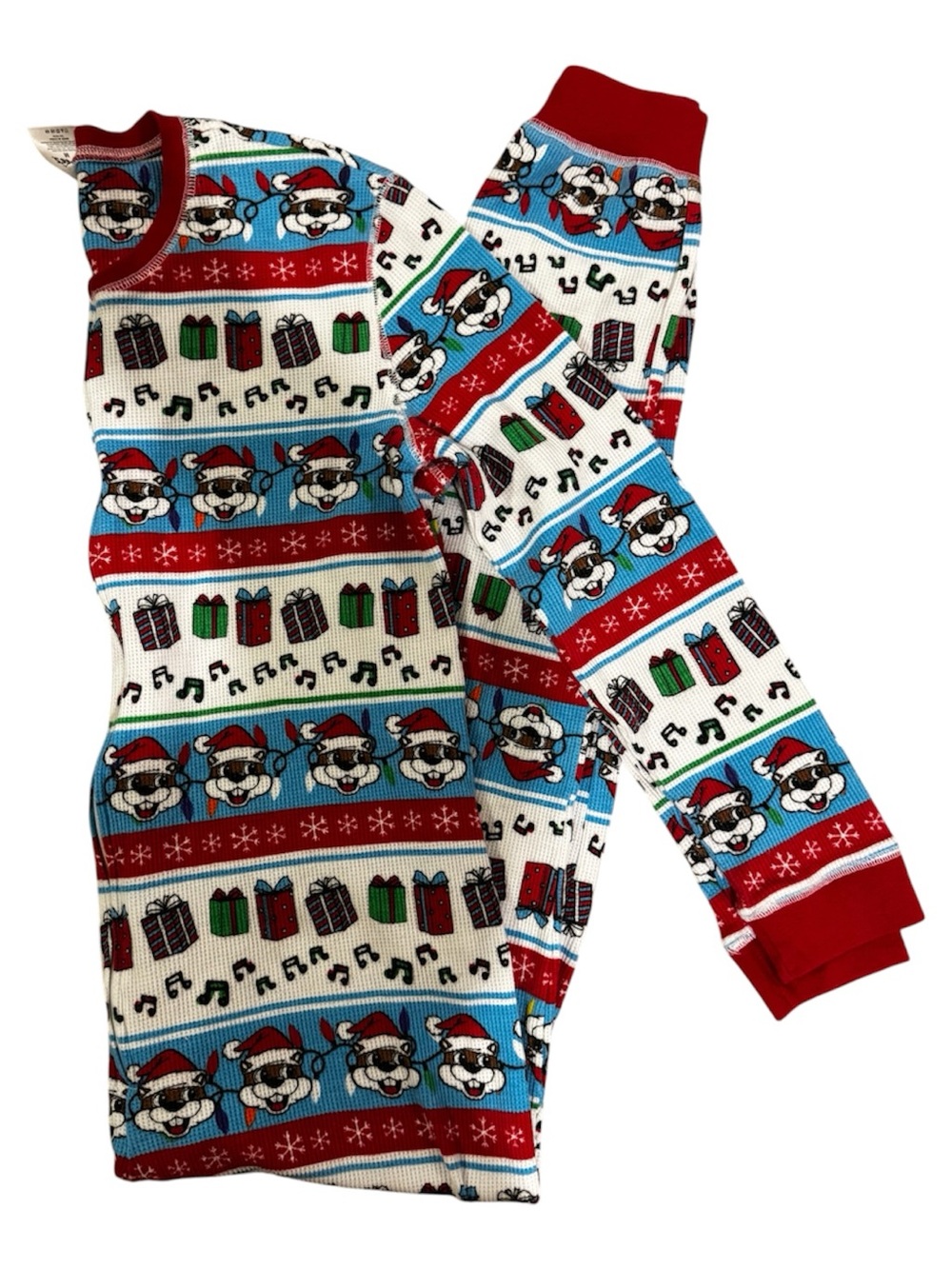 Famous Bucee’s Holiday Thermal Pajama Onesie - Medium